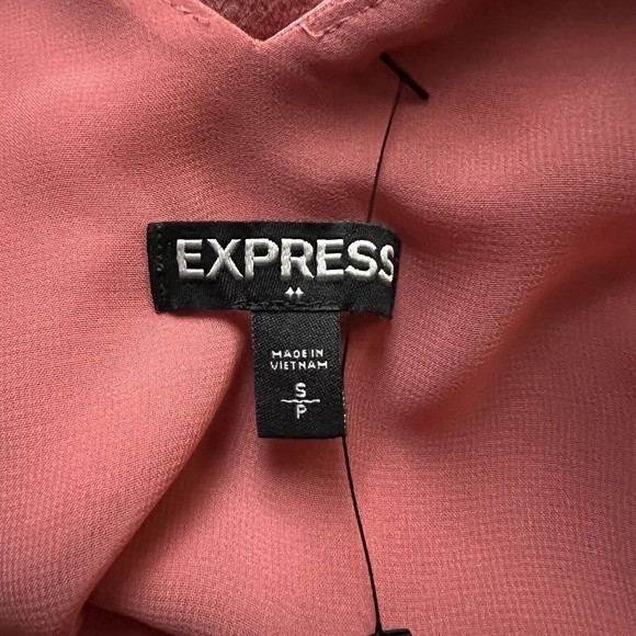 Express Embroidered Cami Mauve Pink Cream Sleeveless Top V-Neck - Picture 5 of 6